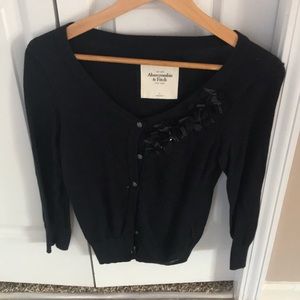 Floral accent cardigan